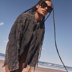 Free People Dolman Quilted Jacket - Small - Black